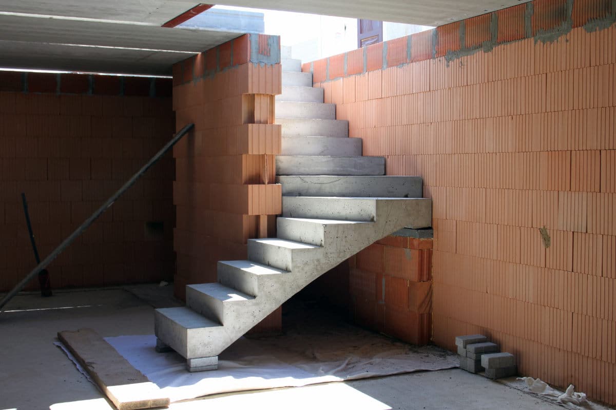 betonnen trap storten